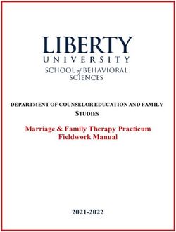 Marriage & Family Therapy Practicum Fieldwork Manual 2021-2022 - STUDIES DEPARTMENT OF COUNSELOR EDUCATION AND FAMILY