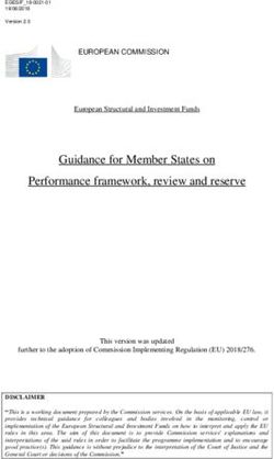 Guidance for Member States on Performance framework, review and reserve