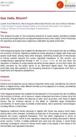 Quo Vadis, Bitcoin? ARI 41/2021 - 5 April 2021 - Real Instituto Elcano