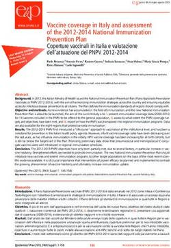 Vaccine coverage in Italy and assessment of the 2012-2014 National Immunization Prevention Plan Coperture vaccinali in Italia e valutazione ...