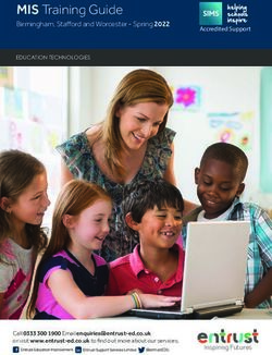 MIS Training Guide Birmingham, Stafford and Worcester - Spring 2022 - EDUCATION TECHNOLOGIES - entrust-ed.co.uk