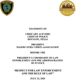 "RESPECT FOR LAW ENFORCEMENT AND THE RULE OF LAW" - TESTIMONY OF CHIEF ART ACEVEDO CHIEF OF POLICE HOUSTON, TEXAS PRESIDENT MAJOR CITIES CHIEFS ...