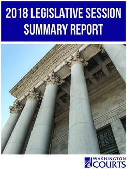 SUMMARY REPORT 2018 Legislative SESSION - Washington Courts