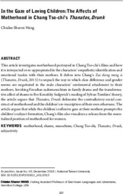 In the Gaze of Loving Children: The Affects of Motherhood in Chang Tso-chi's Thanatos, Drunk * - Ex-position