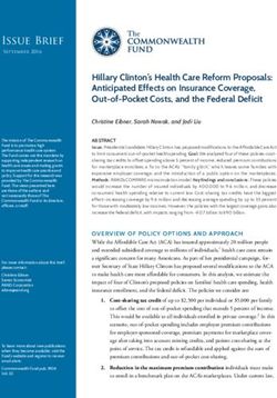 Hillary Clinton's Health Care Reform Proposals: Anticipated Effects on Insurance Coverage, Out-of-Pocket Costs, and the Federal Deficit ...
