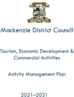 Mackenzie District Council - Tourism, Economic Development & Commercial Activities Activity Management Plan 2021-2031