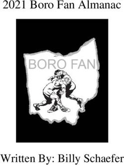 2021 Boro Fan Almanac - Written By: Billy Schaefer - BOROFANOHIO.NET
