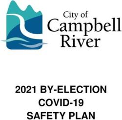 2021 BY-ELECTION COVID-19 SAFETY PLAN - City of ...