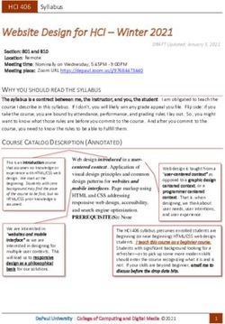 WEBSITE DESIGN FOR HCI - WINTER 2021 - HCI 406 - DEPAUL CDM
