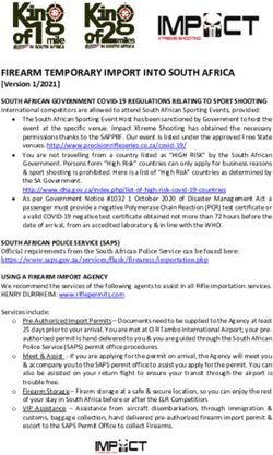 FIREARM TEMPORARY IMPORT INTO SOUTH AFRICA - Impact XS
