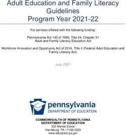Adult Education and Family Literacy Guidelines Program Year 2021-22