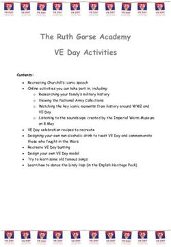 The Ruth Gorse Academy VE Day Activities