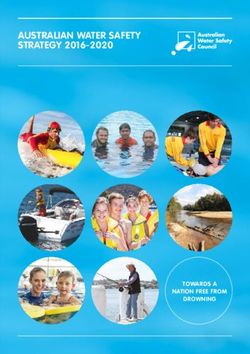 AUSTRALIAN WATER SAFETY STRATEGY 2016-2020 - TOWARDS A NATION FREE FROM DROWNING