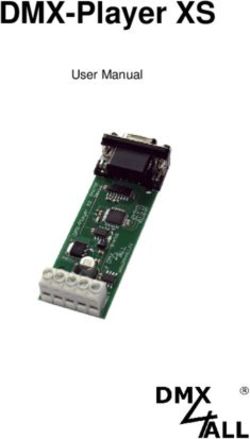 DMX-Player XS User Manual - DMX4ALL