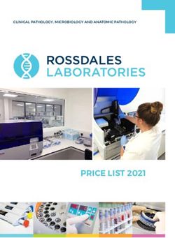 PRICE LIST 2021 - CLINICAL PATHOLOGY, MICROBIOLOGY AND ANATOMIC PATHOLOGY - Rossdales