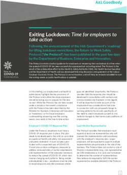Exiting Lockdown: Time for employers to take action - A&L ...