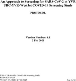 AN APPROACH TO SCREENING FOR SARS-COV-2 AT YVR UBC-YVR-WESTJET COVID-19 SCREENING STUDY - PROTOCOL VERSION NUMBER: 4.1 2 FEB 2021