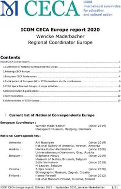 ICOM CECA Europe report 2020 - Wencke Maderbacher Regional Coordinator Europe