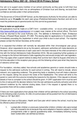 Admissions Policy 2021-22 - Orford CEVA Primary School