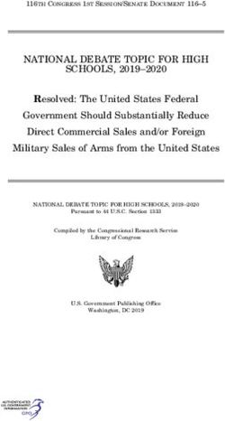 NATIONAL DEBATE TOPIC FOR HIGH SCHOOLS, 2019-2020 - FAS.org