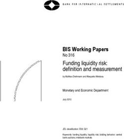 BIS Working Papers Funding liquidity risk: definition and measurement