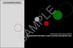 YORKSHIRE AND THE HUMBER UK MANAGING PARTNERS' CLIENT SATISFACTION REPORT 2021