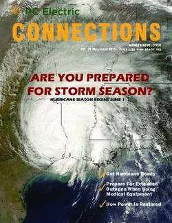 CONNECTIONS ARE YOU PREPARED FOR STORM SEASON? - Get Hurricane Ready Prepare For Extended Outages When Using Medical Equipment - PC Electric
