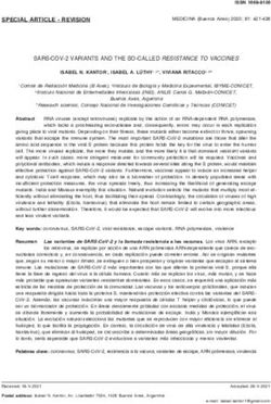 SARS-COV-2 VARIANTS AND THE SO-CALLED RESISTANCE TO VACCINES - revision