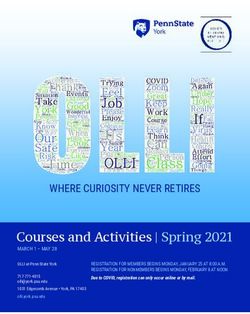Courses and Activities | Spring 2021 - WHERE CURIOSITY NEVER RETIRES - OLLI at Penn State York