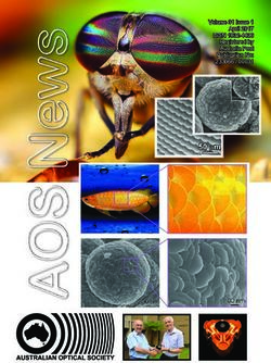 Volume 31 Issue 1 April 2017 lSSN 1832-4436 Registered by Australia Post Publication No: 233066 / 00031 - Australian Optical Society