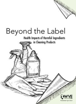 Beyond the Label Health Impacts of Harmful Ingredients in Cleaning Products - Published April 2021 - Women's Voices for the Earth