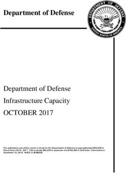 Department of Defense - Department of Defense Infrastructure Capacity OCTOBER 2017