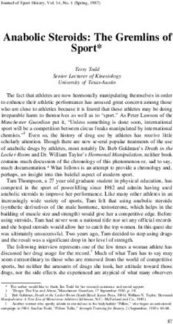 Anabolic Steroids: The Gremlins of Sport