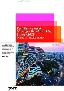 REAL ESTATE ASSET MANAGER BENCHMARKING SURVEY 2018 DIGITAL TRANSFORMATION - PWC