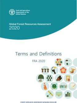 Terms and Definitions - FRA 2020 - FOREST RESOURCES ASSESSMENT WORKING PAPER 188 - FAO