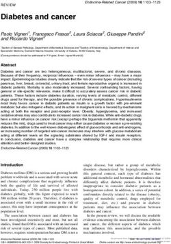 Diabetes and cancer - Endocrine-Related Cancer