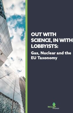 OUT WITH SCIENCE, IN WITH LOBBYISTS: Gas, Nuclear and the EU Taxonomy