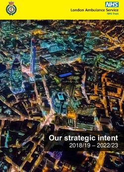 Our strategic intent 2018/19 2022/23 - London Ambulance Service NHS Trust
