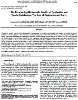 The Relationship Between the Quality of Destination and Tourist Satisfaction: The Role of Destination Attributes