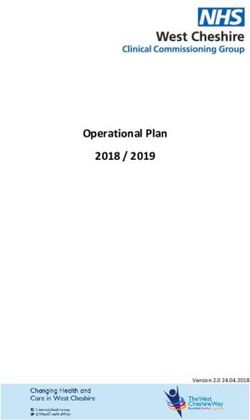 Operational Plan 2018 / 2019 - West Cheshire CCG