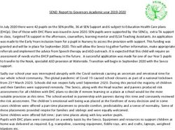 SEND Report to Governors Academic year 2019-2020 - Greenslade Primary School