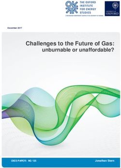 Challenges to the Future of Gas: unburnable or unaffordable? - Oxford Institute for Energy ...