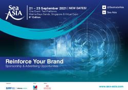 Reinforce Your Brand Sponsorship & Advertising Opportunities 21 - 23 September 2021 - Sea Asia 2021