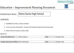 Education - Improvement Planning Document