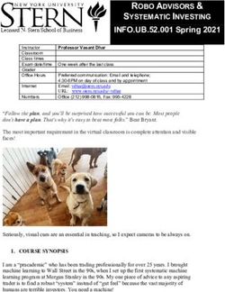 ROBO ADVISORS & SYSTEMATIC INVESTING - INFO.UB.52.001 Spring 2021 - NYU