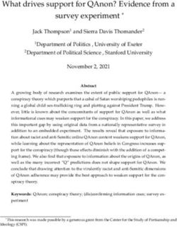 What drives support for QAnon? Evidence from a survey experiment * - OSF