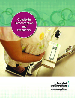 Obesity in Preconception and Pregnancy