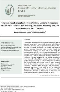 The Structural Interplay between Critical Cultural Awareness, Institutional Identity, Self-Efficacy, Reflective Teaching and Job Performance of ...