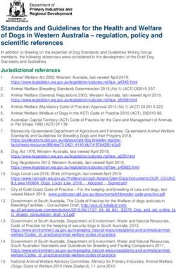 Standards and Guidelines for the Health and Welfare of Dogs in Western Australia - regulation, policy and scientific references - Department of ...