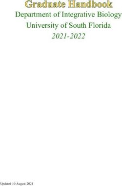 Department of Integrative Biology University of South Florida 2021-2022